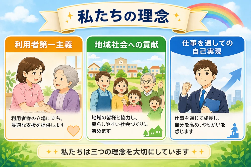 私たちの理念と三つの柱